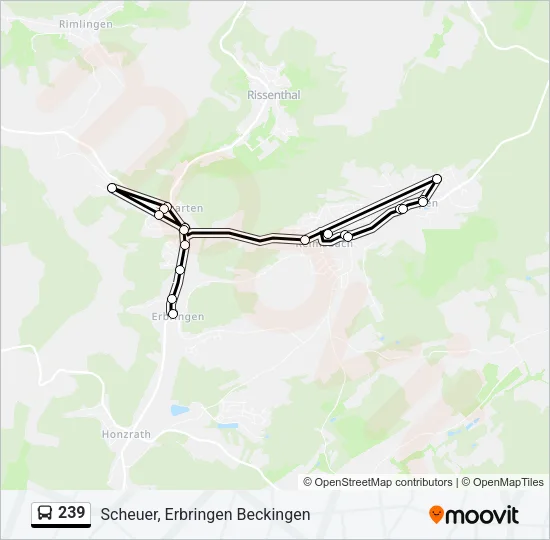 239 Bus Line Map