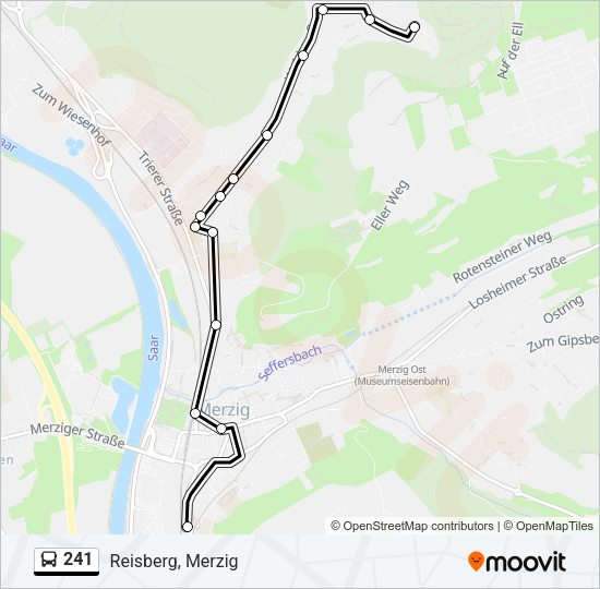 Автобус 241: карта маршрута