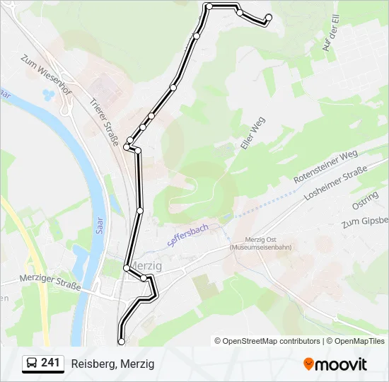 Buslinie 241 Karte