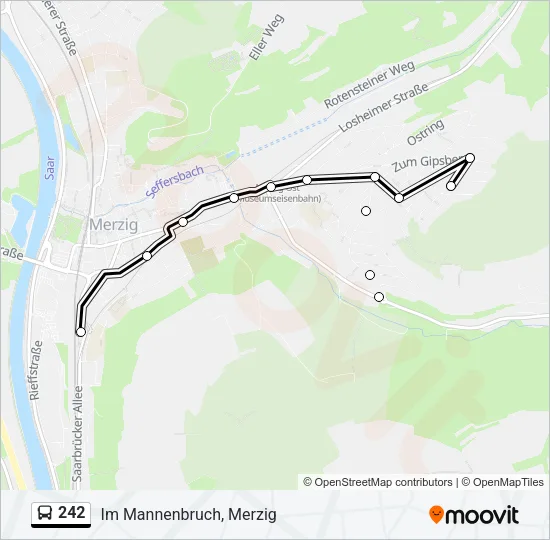 242 Bus Line Map