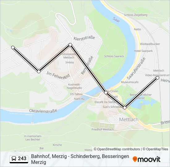 243 Bus Line Map