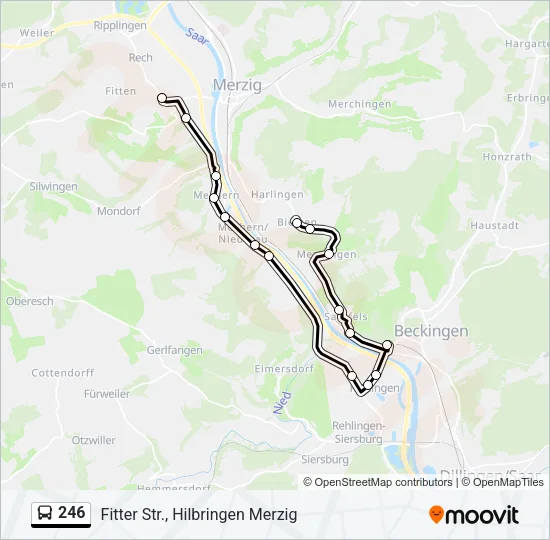 246 Bus Line Map