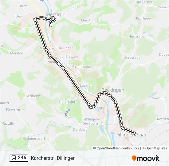 246 Bus Line Map
