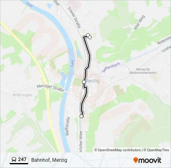 247 Bus Line Map