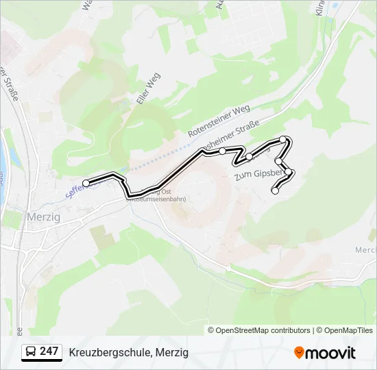 247 Bus Line Map