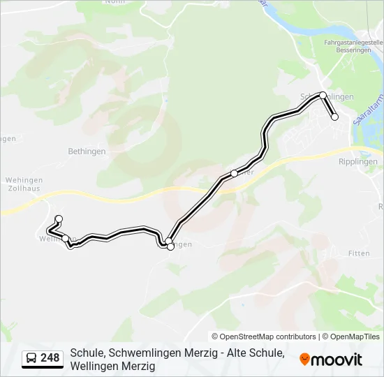248 Bus Line Map