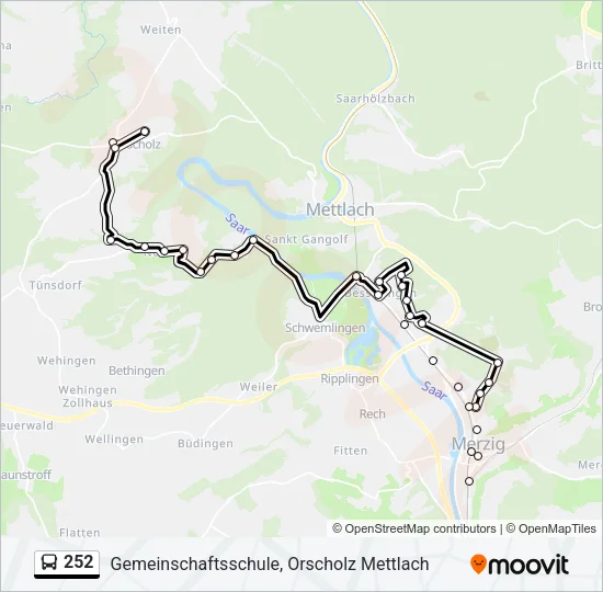 252 Bus Line Map