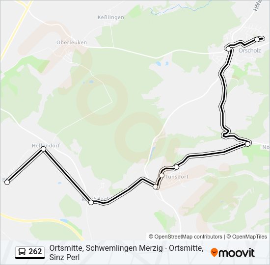 262 Bus Line Map