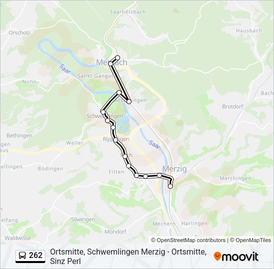 262 Bus Line Map