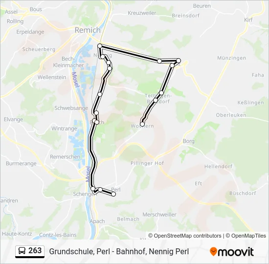 Автобус 263: карта маршрута