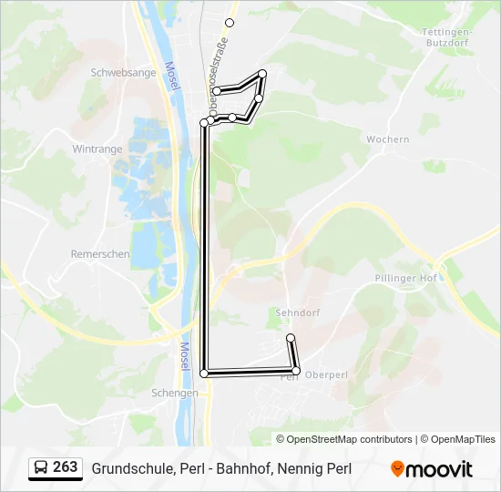 Автобус 263: карта маршрута