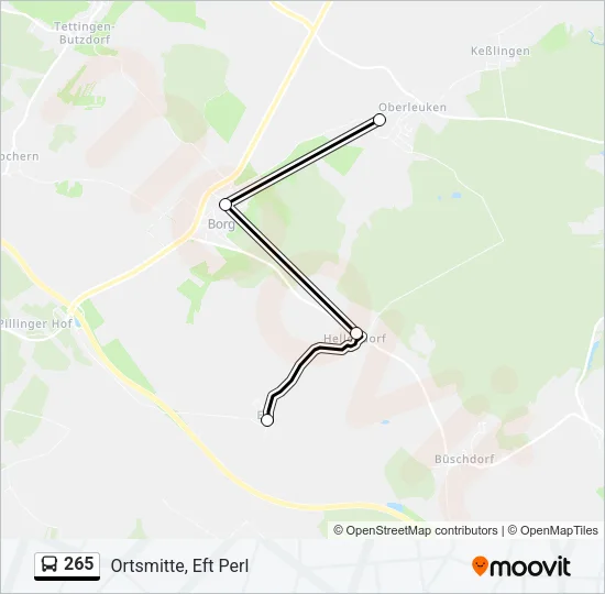 265 Bus Line Map