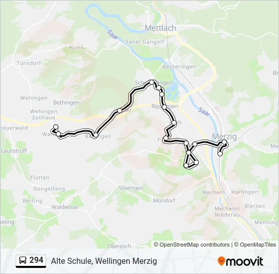 294 Bus Line Map