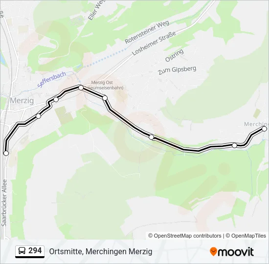 294 Bus Line Map