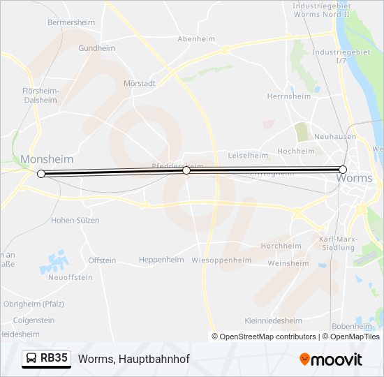 RB35 Bus Line Map