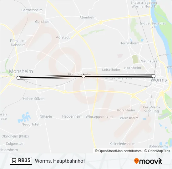 RB35 Bus Line Map