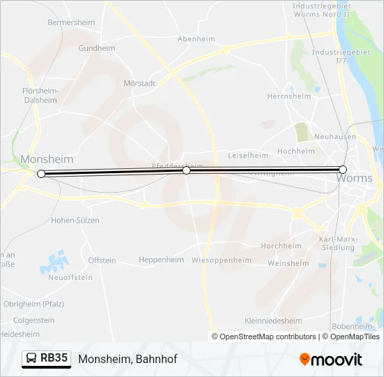 RB35 Bus Line Map