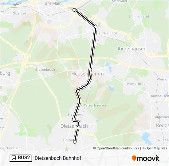 Автобус BUS2: карта маршрута