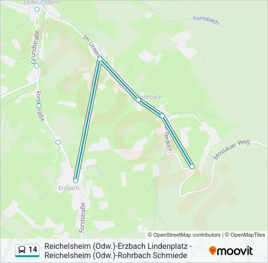 14 Bus Line Map