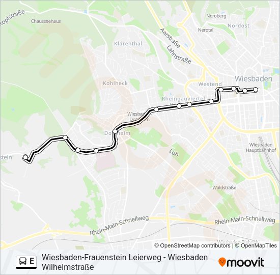 E Bus Line Map