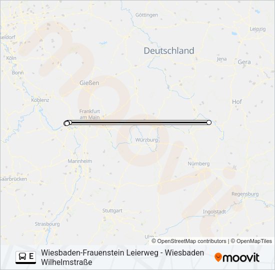 E Bus Line Map