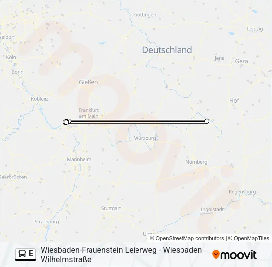 E Bus Line Map