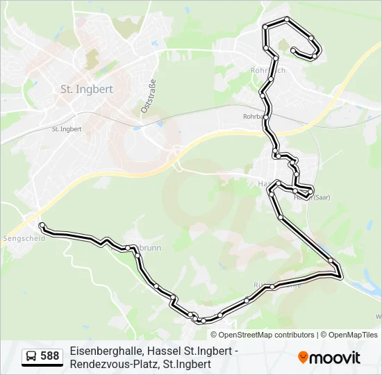 588 Bus Line Map