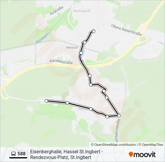 588 Bus Line Map