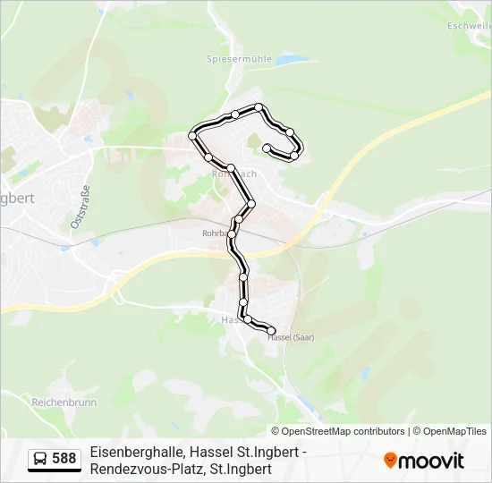 588 Bus Line Map