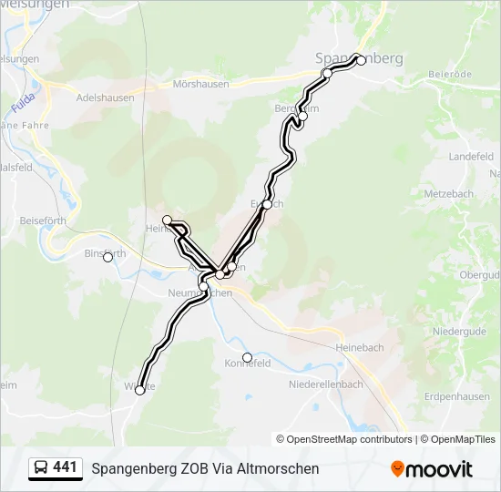 441 Bus Line Map