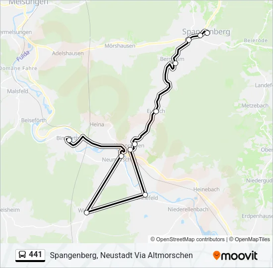 441 Bus Line Map