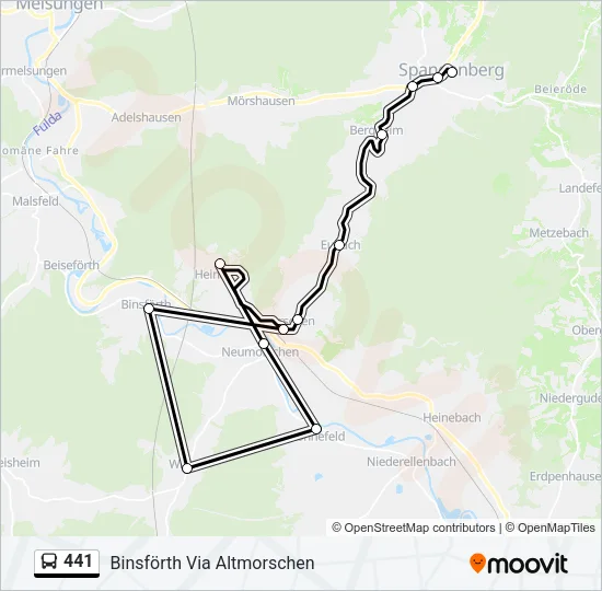 441 Bus Line Map
