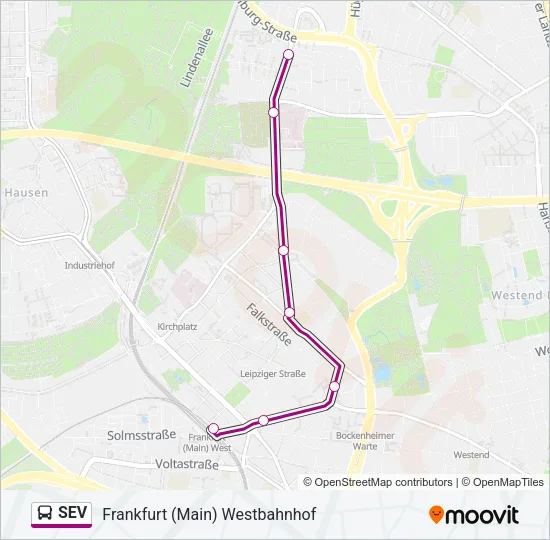SEV Bus Line Map