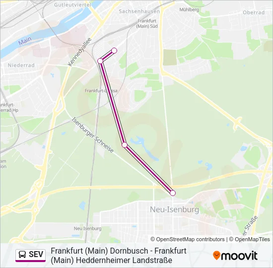 SEV Bus Line Map