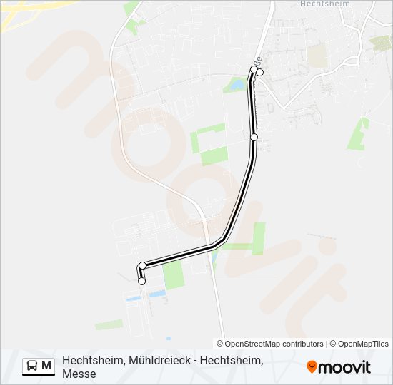 M Bus Line Map