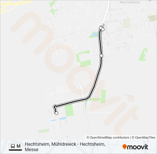 M Bus Line Map