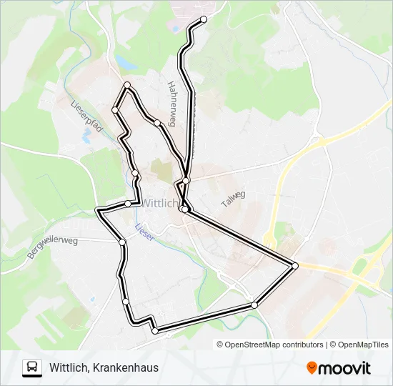 318 RUFBUS Bus Line Map
