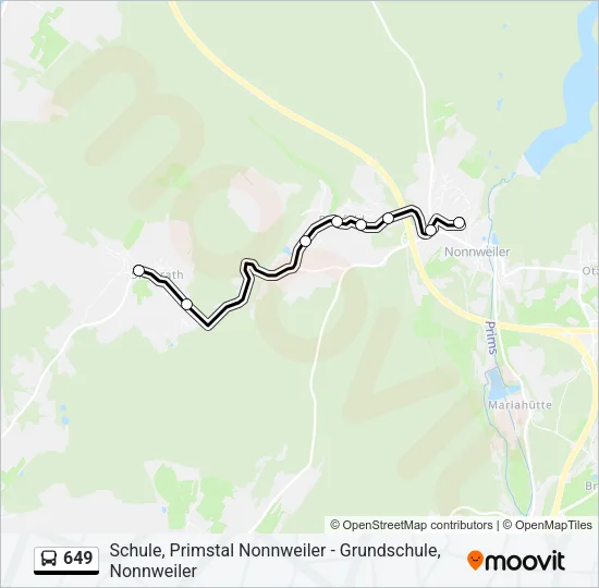 649 Bus Line Map