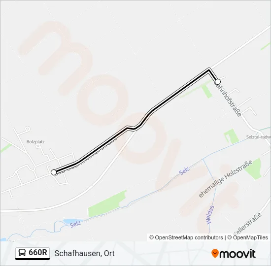 660R Bus Line Map