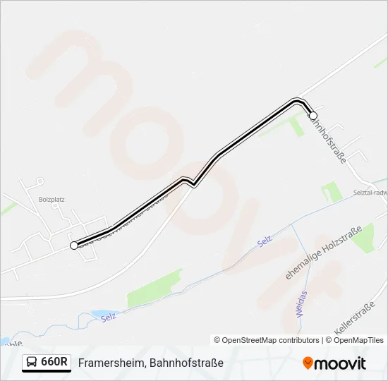 660R Bus Line Map