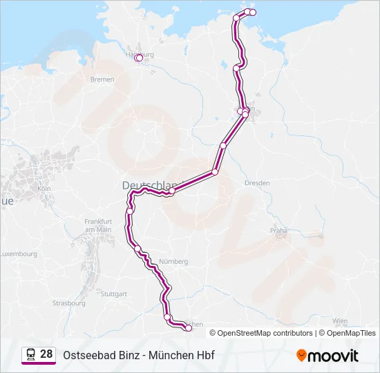 28 Train Line Map