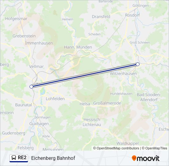 RE2 Bus Line Map