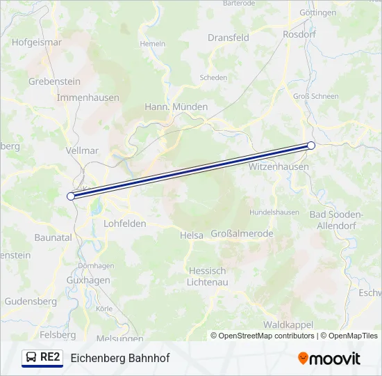 RE2 Bus Line Map