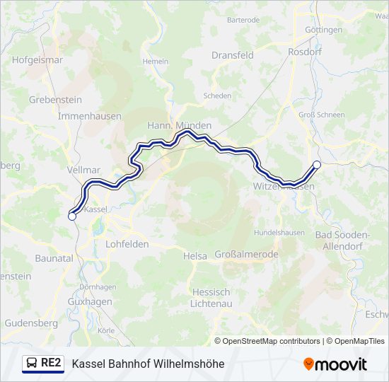 RE2 Bus Line Map