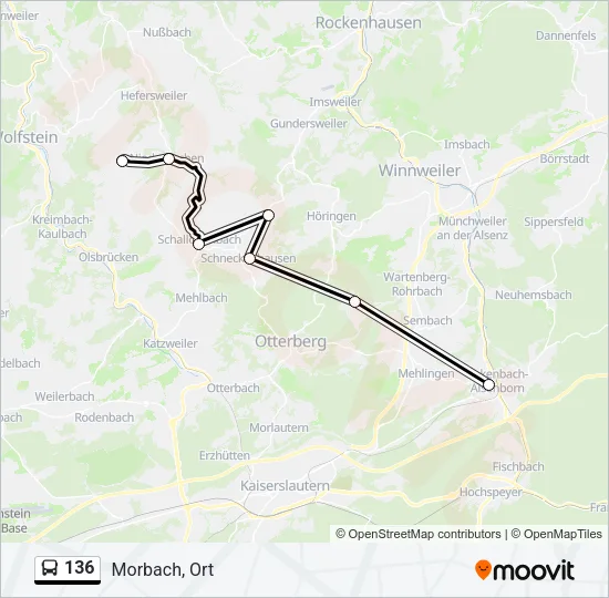 136 Bus Line Map