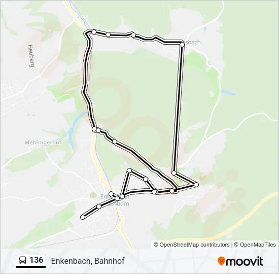 136 Bus Line Map