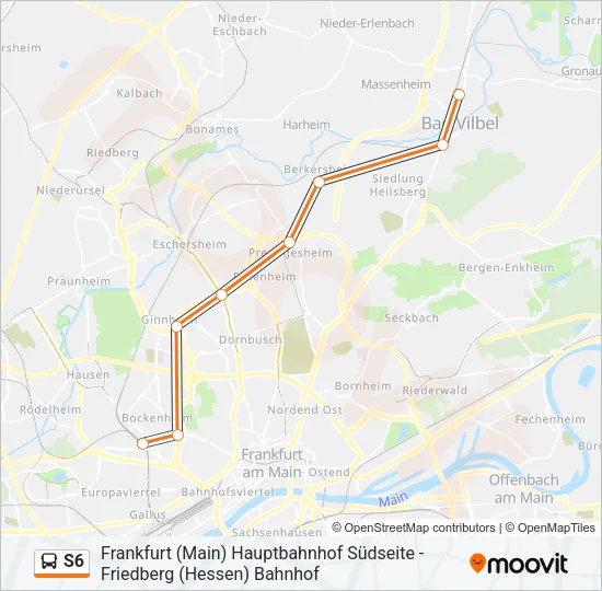 S6 Bus Line Map