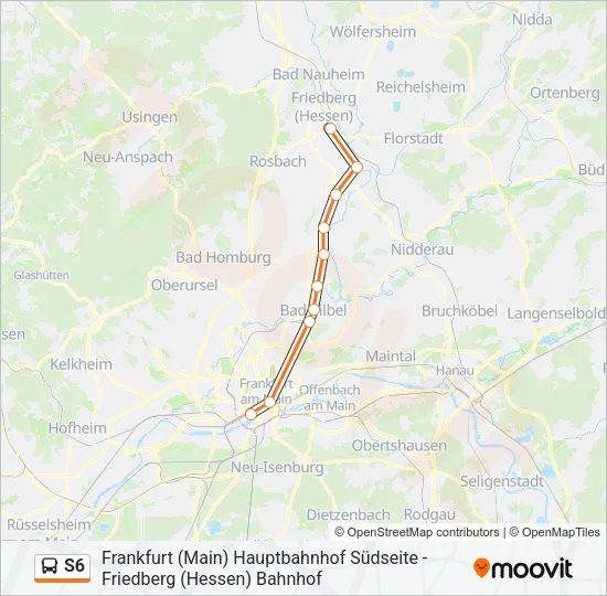 S6 Bus Line Map