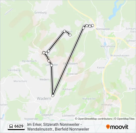 6629 Bus Line Map