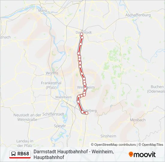 RB68 Bus Line Map